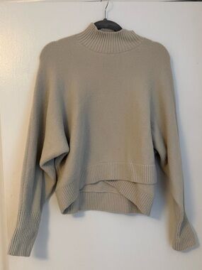 Express Beige Mock Turtleneck Sweater